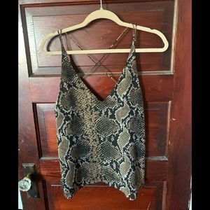 Zara snake print tank - M